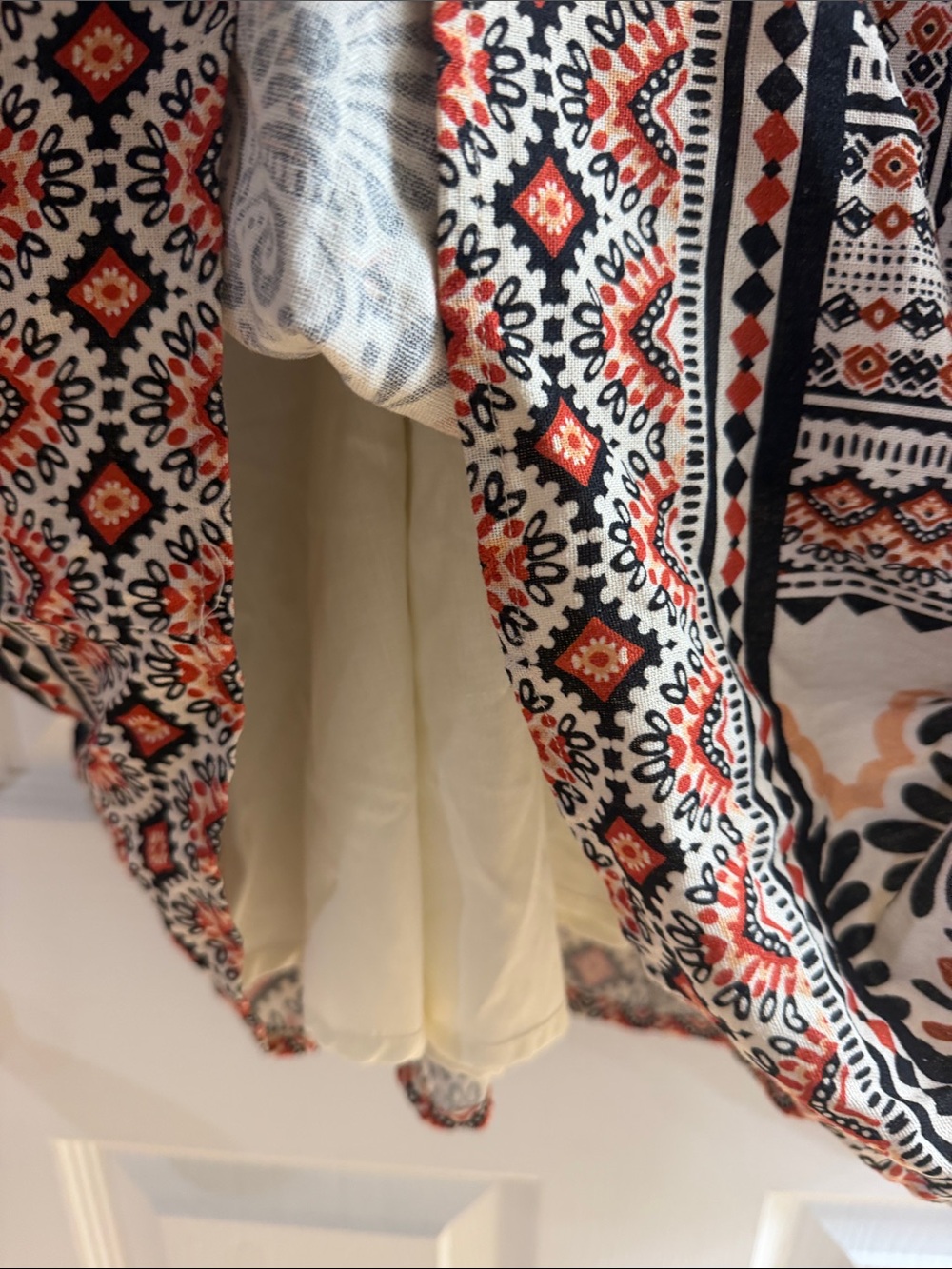 Avec Les Filles Beige and Black Floral Print Mini Dress - Picture 9 of 11